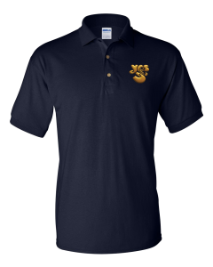 Yes50 'Embroidered Logo' Polo (Navy)